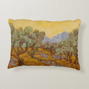 Coussins Décoratifs Van Gogh Olive Trees Soleil Jaune Ciel