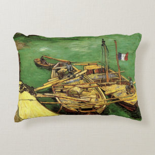 Coussins Décoratifs Van Gogh Quay avec des hommes déchargeant des napp