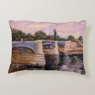 Coussins Décoratifs Van Gogh Seine River avec Pont del Grande Jette