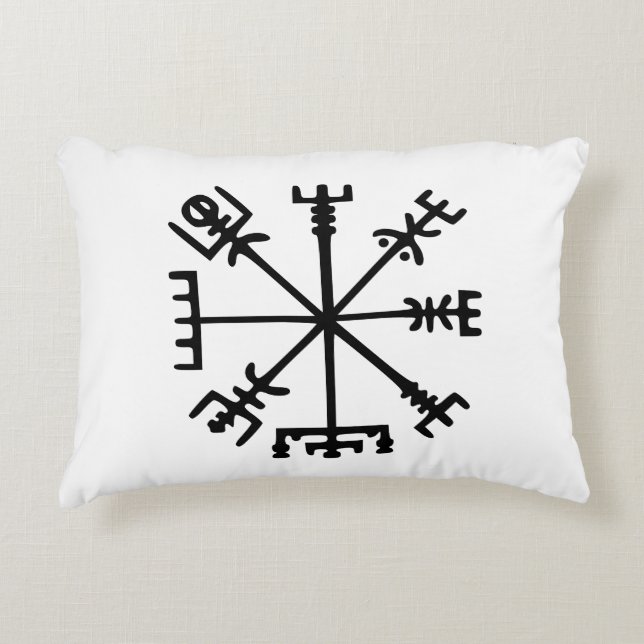 Coussins Décoratifs Vegvísir (Viking Compass) (Devant)