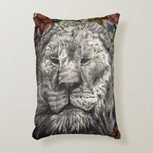 Coussins Décoratifs Vent sous mes ailes Lion Papillon Œuvre d'art orig