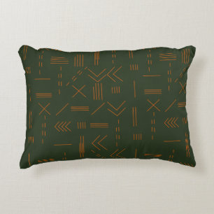 Coussins Décoratifs Vert orange Terracotta Magnifique Motif géométriqu