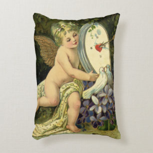 Coussins Décoratifs Victorian Valentines Day, Vintage Angel Inséparabl