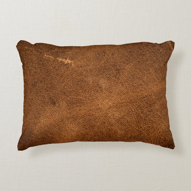 Coussins Décoratifs Vieux cuir marron (Devant)
