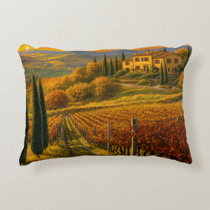 Coussins Décoratifs Vignoble de Golden Hillside – Oreiller Rectangulai