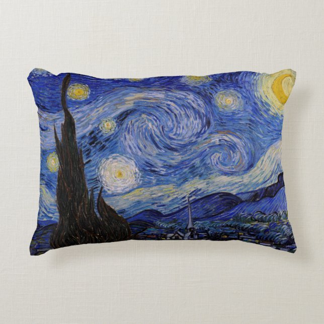 Coussins Décoratifs Vincent Van Gogh - La nuit étoilée (Devant)