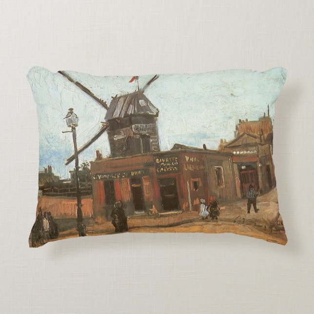 Coussins Décoratifs Vincent van Gogh - Moulin de la Galette, Windmill (Devant)
