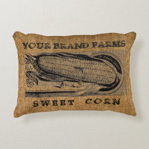 Coussins Décoratifs Vintage Faux Burlap Sweet Corn Modèle sac