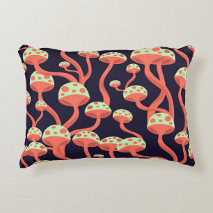 Coussins Décoratifs Vintage Graphics Champignons Motif sans couture