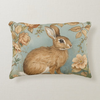 Coussins Décoratifs Vintage Rabbit,Bunny Rabbit,Florals Pattern, Retro