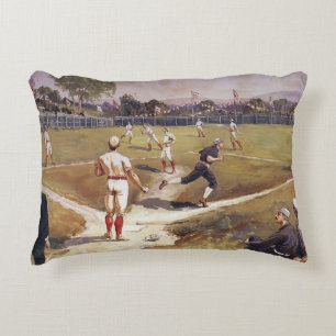 Coussins Décoratifs Vintage Sports Baseball Game de Henry Sandham