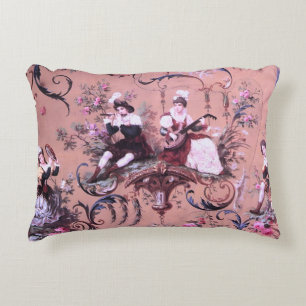 Coussins Décoratifs Vintage Toile rose Victorien Style Floral