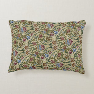 Coussins Décoratifs Vintage William Morris Floral Rose Bleu Brocade