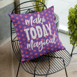 Coussins décoratifs violets à citations inspirante