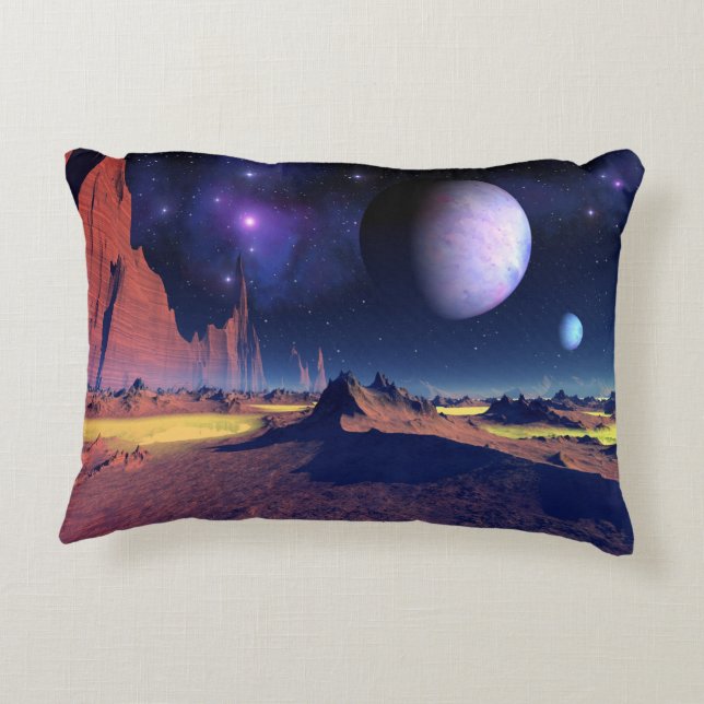 Coussins Décoratifs Viste stellaire - paysage spatial (Dos)