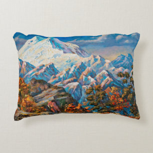 Coussins Décoratifs Vue d'automne sur la montagne à deux têtes Elbrus.