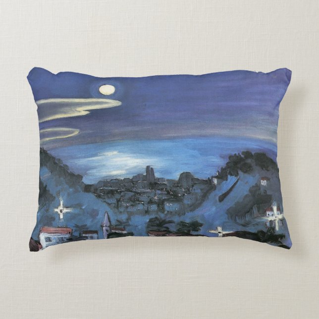 Coussins Décoratifs Vue de Barcelone sur la ville de nuit par Walter G (Devant)