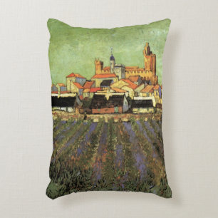 Coussins Décoratifs Vue de Saintes Maries par Vincent van Gogh