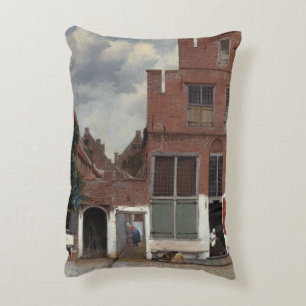 Coussins Décoratifs Vue des maisons à Delft par Johannes Vermeer