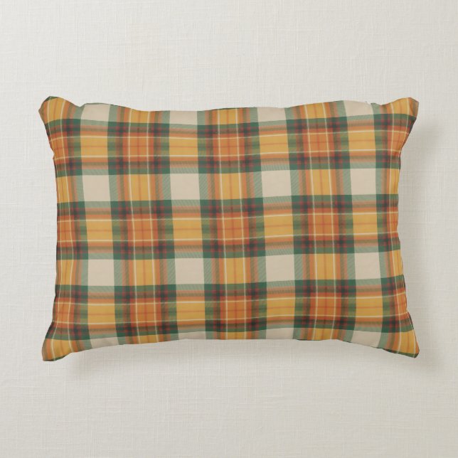 Coussins Décoratifs Warm Autumn Harvest Tartan Plaid Pattern (Devant)