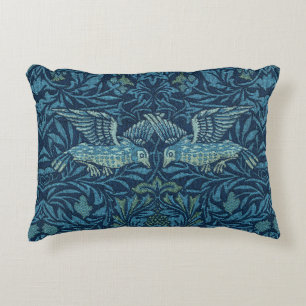 Coussins Décoratifs William Morris Vintage Bird Folid Blue