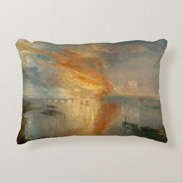 Coussins Décoratifs William Turner - L'incendie du Parlement (Devant)