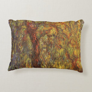 Coussins Décoratifs Willow de Weeping par Claude Monet, Art Vintage