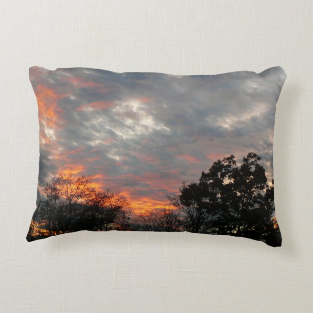 Coussins Décoratifs Winter Sunset Nature Paysage Photographie (Dos)