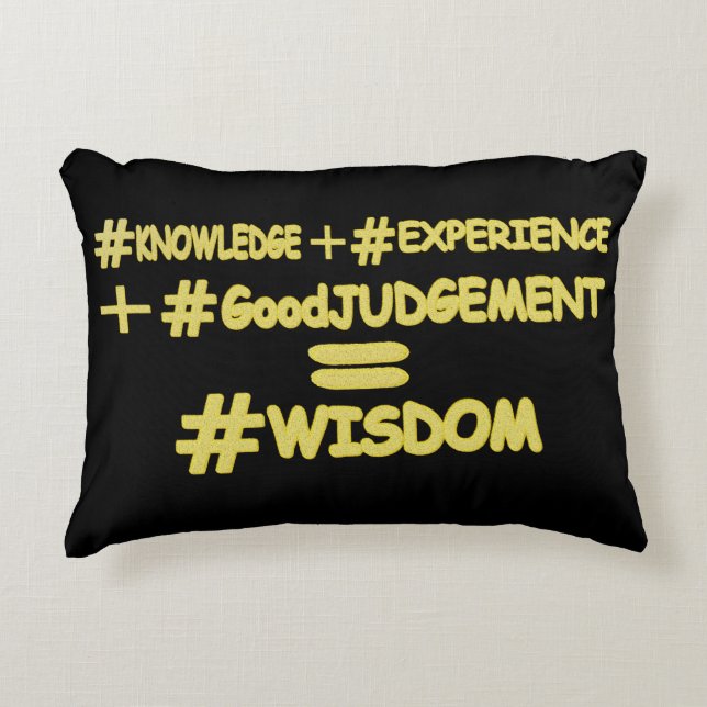Coussins Décoratifs "WISDOM EQUATION" Mignonne Expression Design. Comm (Devant)