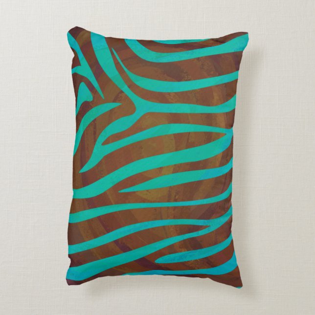 Coussins Décoratifs Zebra Black et Green Print (Dos(Vertical))