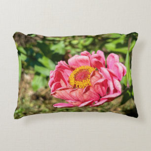 Coussins Décoratifs Zinnia rose avec Centre jaune