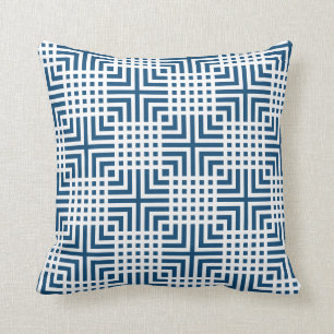 Coussins D'Impression Japonaise Bleu Et Blanc Prof