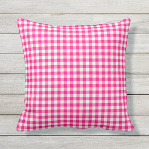 Coussins extérieurs de motif de guingan de roses