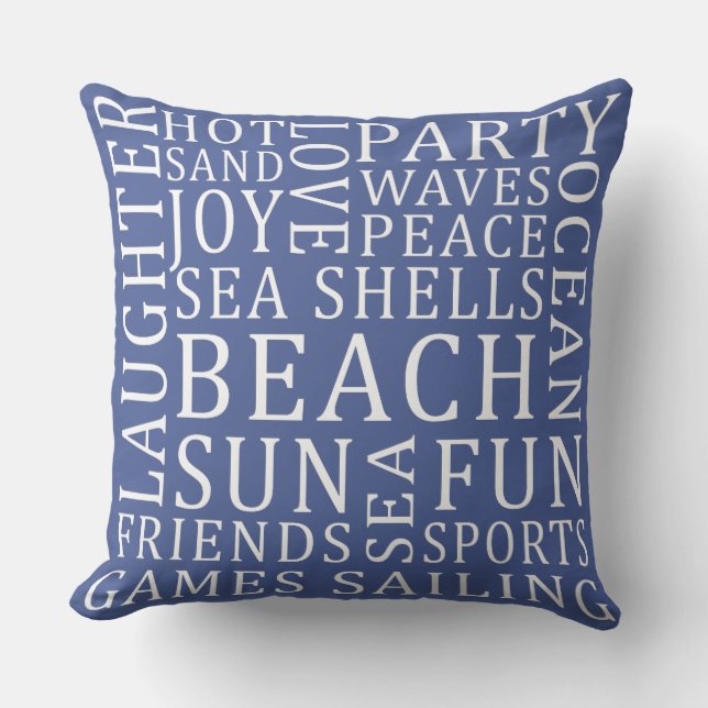 Coussins faits sur commande de Chambre de plage de (Recto)