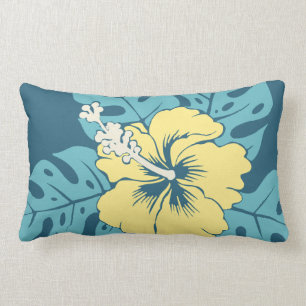 Coussins hawaïens de Lumbar de ketmie de plage de