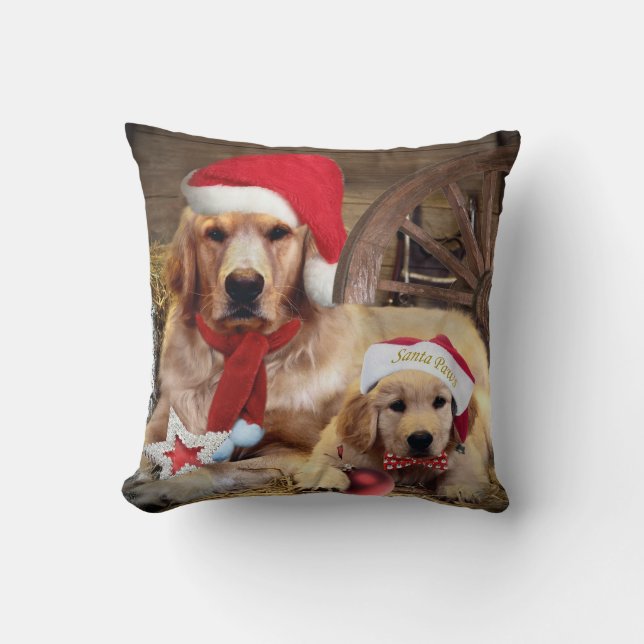 Coussins jaunes de vacances de Joyeux Noël de (Recto)