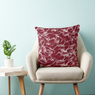 Coussins jetables gris et bordeaux