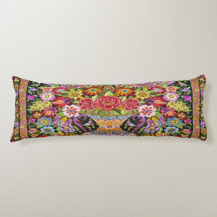 Coussins Longs 60s Vintage Perse Turc floral Kilim