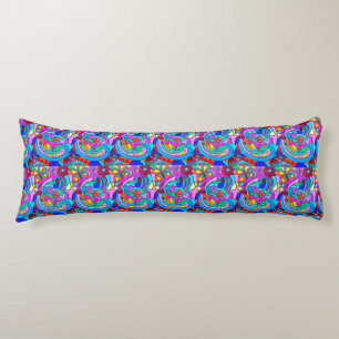Coussins Longs 70's hippie rétro super motif d'amour