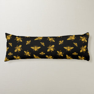 Coussins Longs Abeilles d'or