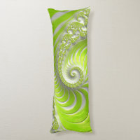 Abstrait Moderne Lime Green Spiral Fractal