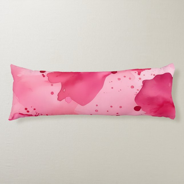 Coussins Longs Abstrait rose sur rose (Devant)