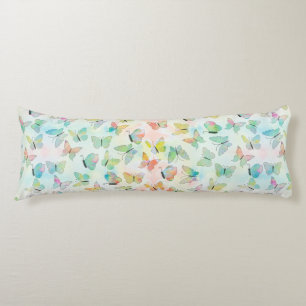 Coussins Longs Adorable aquarelle peindre papillons motif
