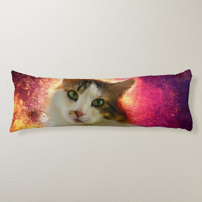 Coussins Longs Adorable Cute Calico Chat (Devant)