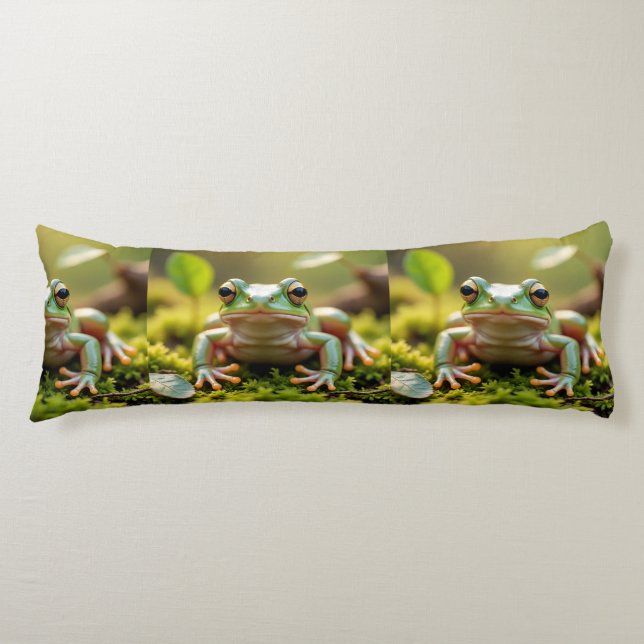 Coussins Longs Adorable Green Frog Body Pillow (Devant)