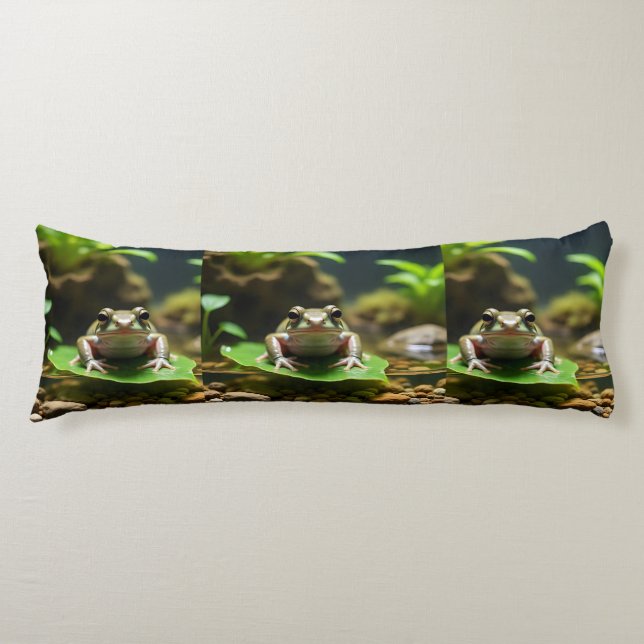 Coussins Longs Adorable Green Frog Body Pillow (Devant)