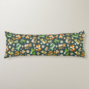 Coussins Longs Adorable safari motif coloré animal raccoons