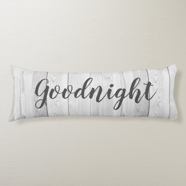 Coussins Longs Agritourisme rustique Blanc Plances en bois Bonne  (Devant)