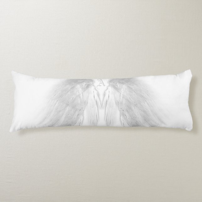 Coussins Longs AILES D'ANGE Monogramme Blanc (Devant)