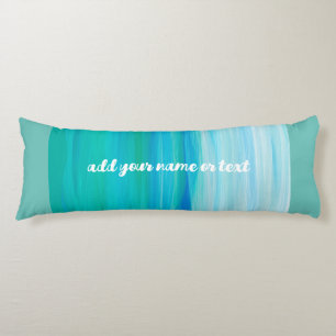 Coussins Longs ajouter votre nom ou votre texte Ocean blue waterc